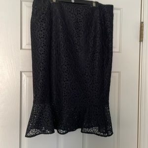 Black lace skirt